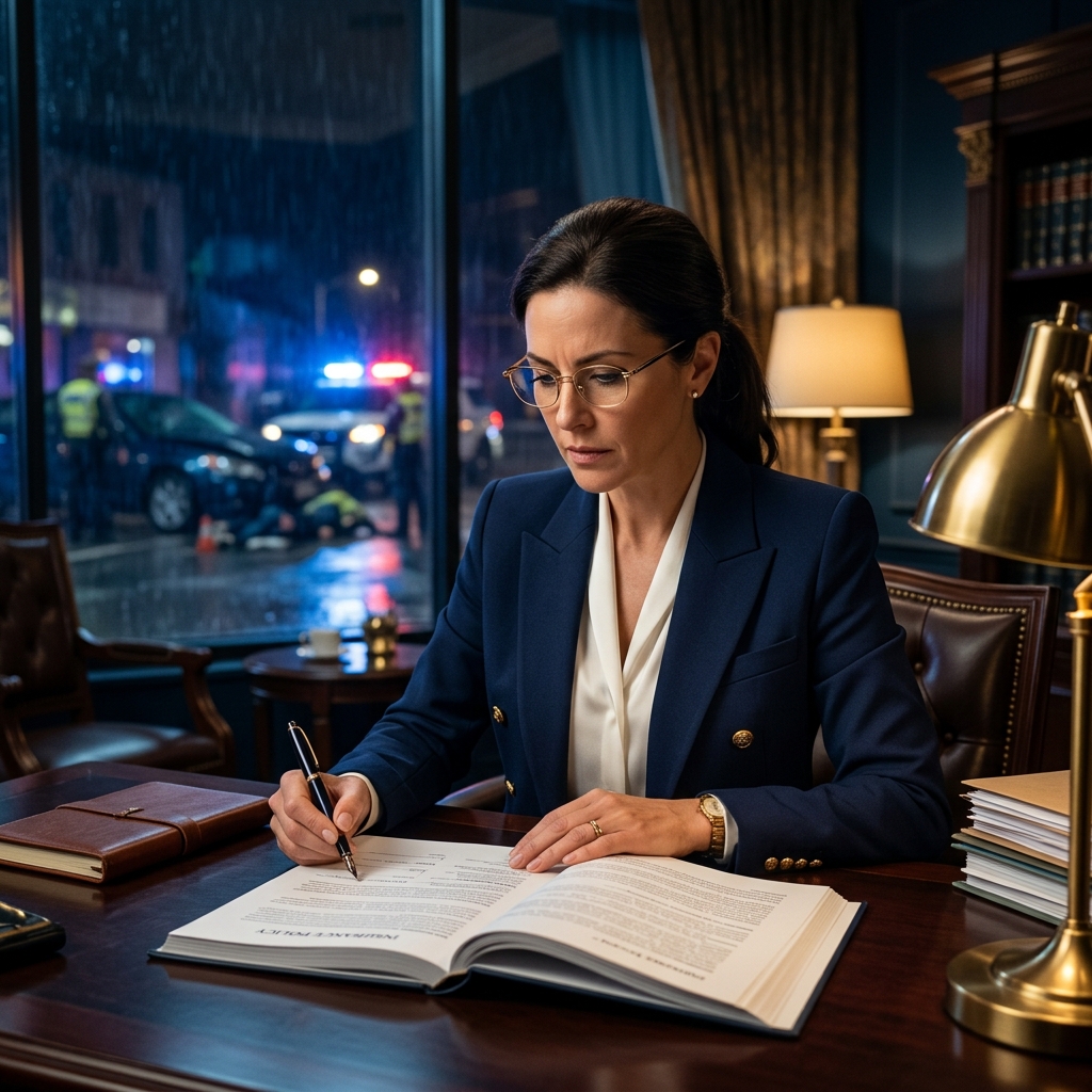 Pessoa revisando documentos de seguro negado durante atendimento de assessoria